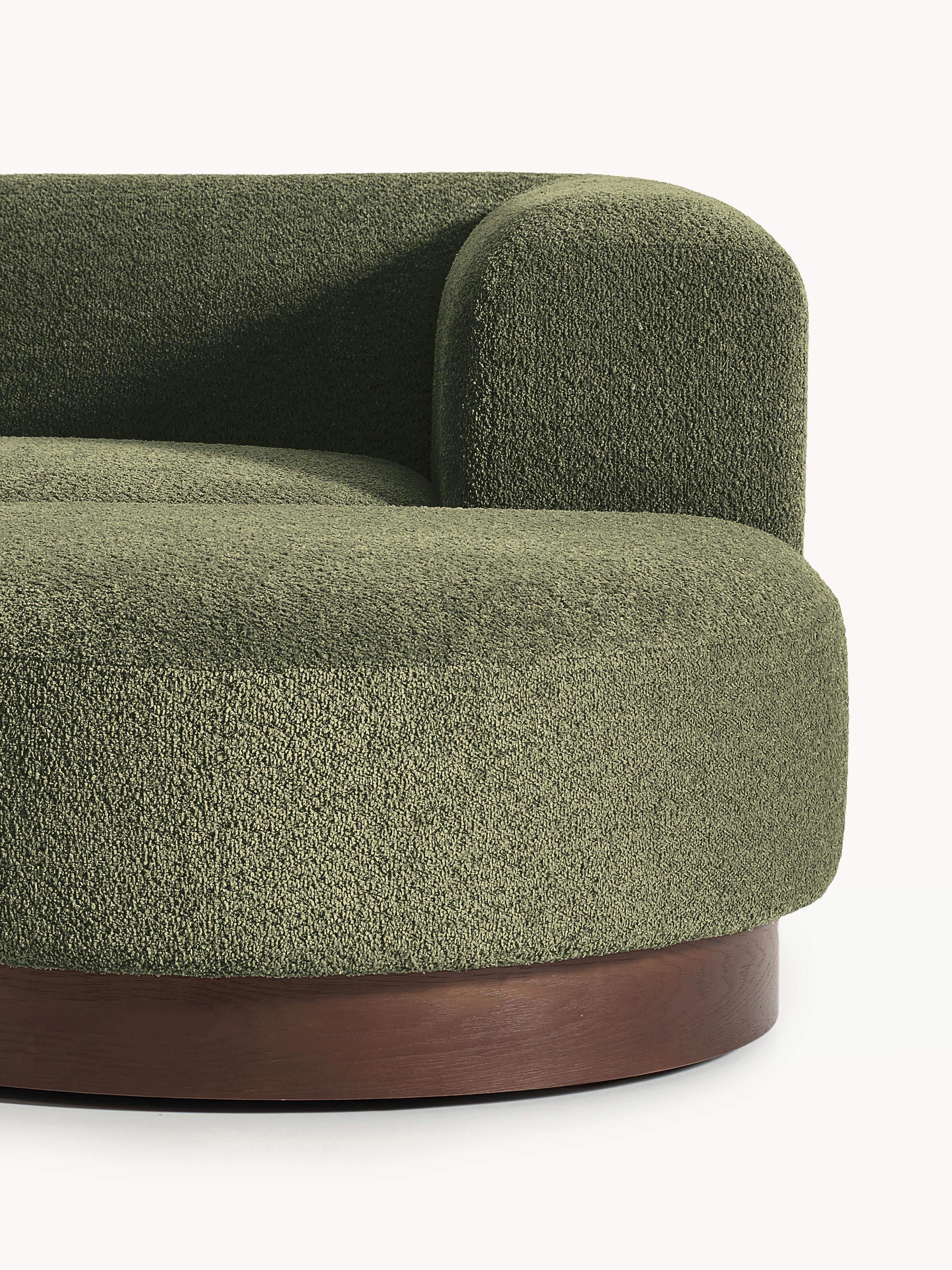 Modulaire hoekbank Natalie van teddy-bouclé