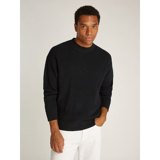 Calvin Klein Jeans Chunky Texture Striktrøje, Ck Black, XL