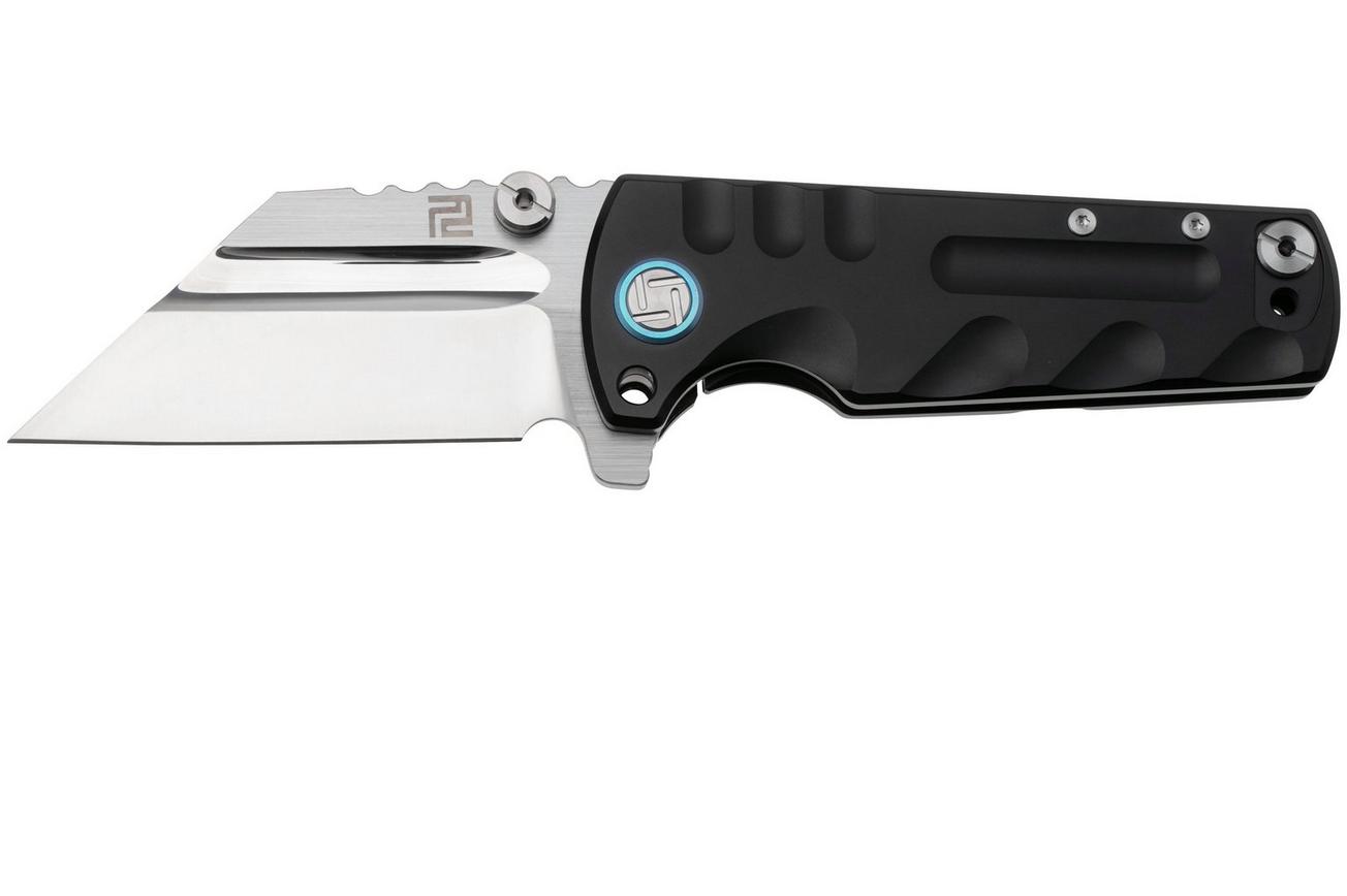 Artisan Cutlery Proponent 1820G-BKS, Satin S35VN, Black Titanium zakmes, Dirk Pinkerton design