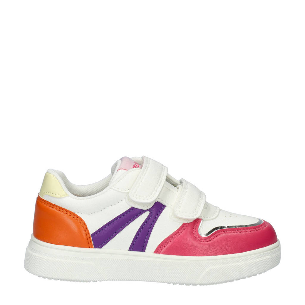 Nelson Kids sneakers wit/oranje/roze