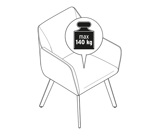 Dining-Sessel mit Quick-Dry-Foam und Outdoor-Tex-Bezug