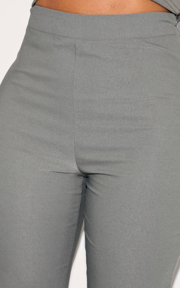 Charbon Pantalon Évasé Taille Haute En Tissu Extensible Shape