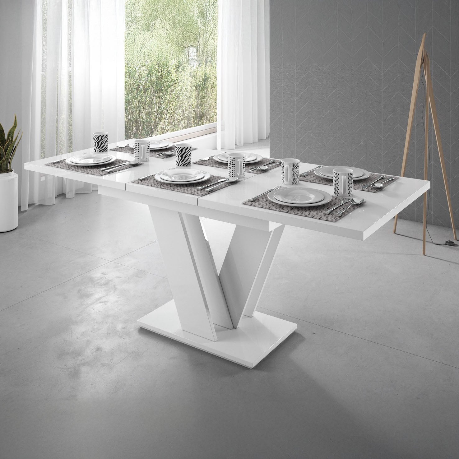 Moris - Eetkamertafel - Wit - 120x80x75 cm