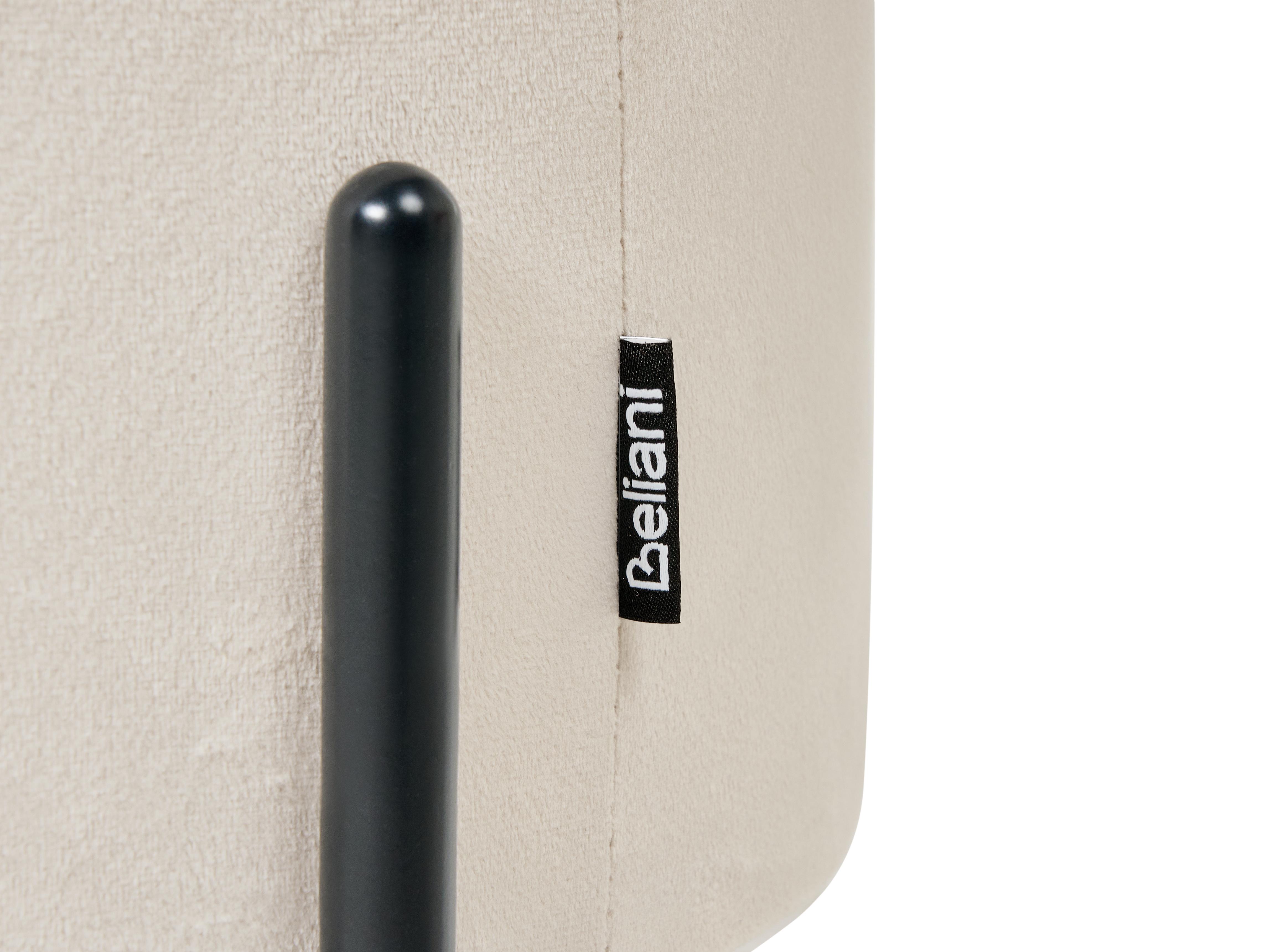 Poef met opbergruimte WENONA Fluweel Lichtbeige