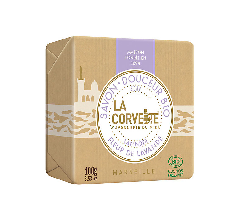 Savon douceur bio La Corvette Savonnerie du midi fleur de lavande 100g