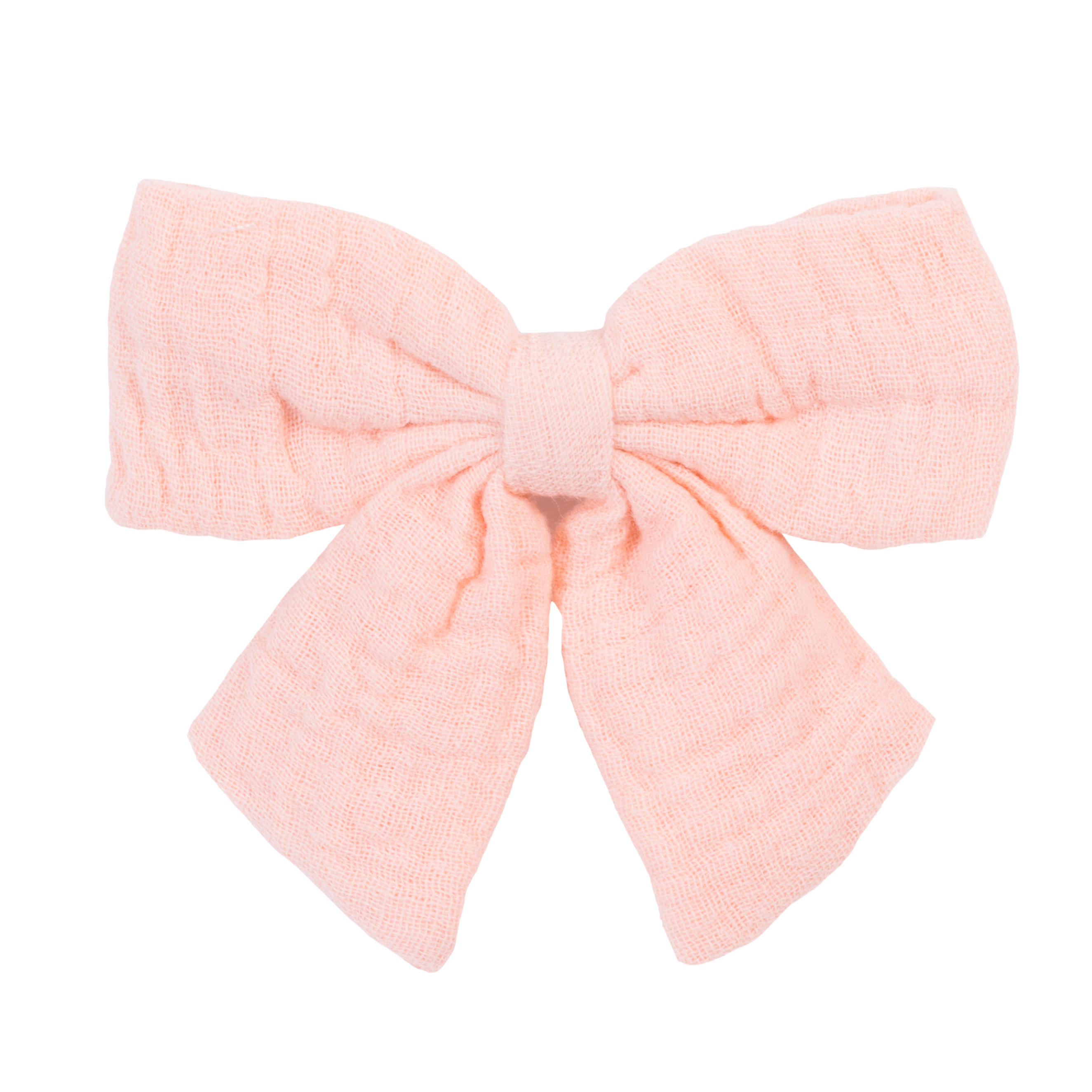 Barrette Noeud Papillon Gaze Rose