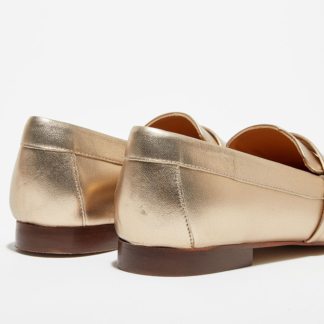 Quartier Latin Mocassins en Cuir Heart irisés dorés