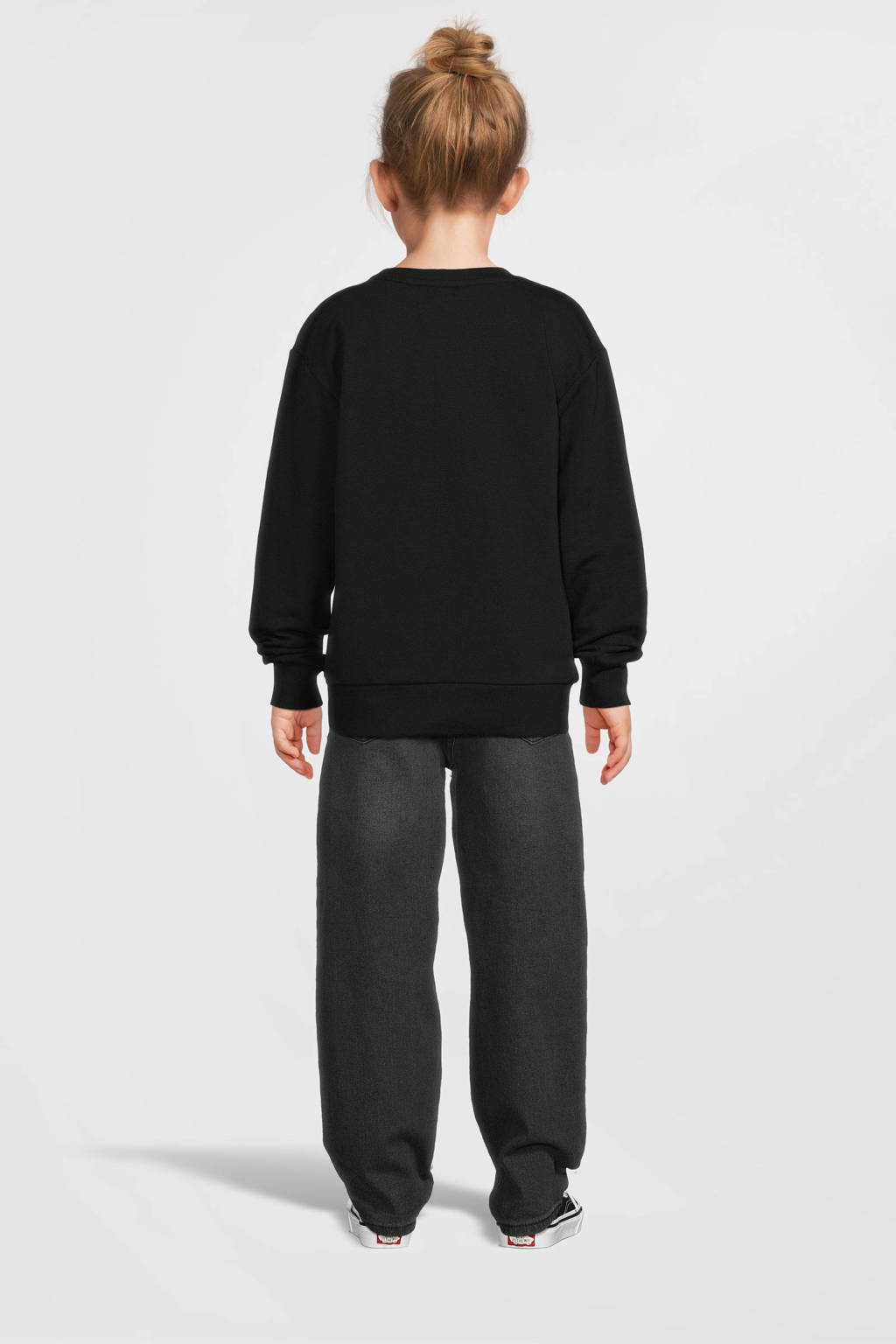 Moodstreet sweater Sky met printopdruk zwart