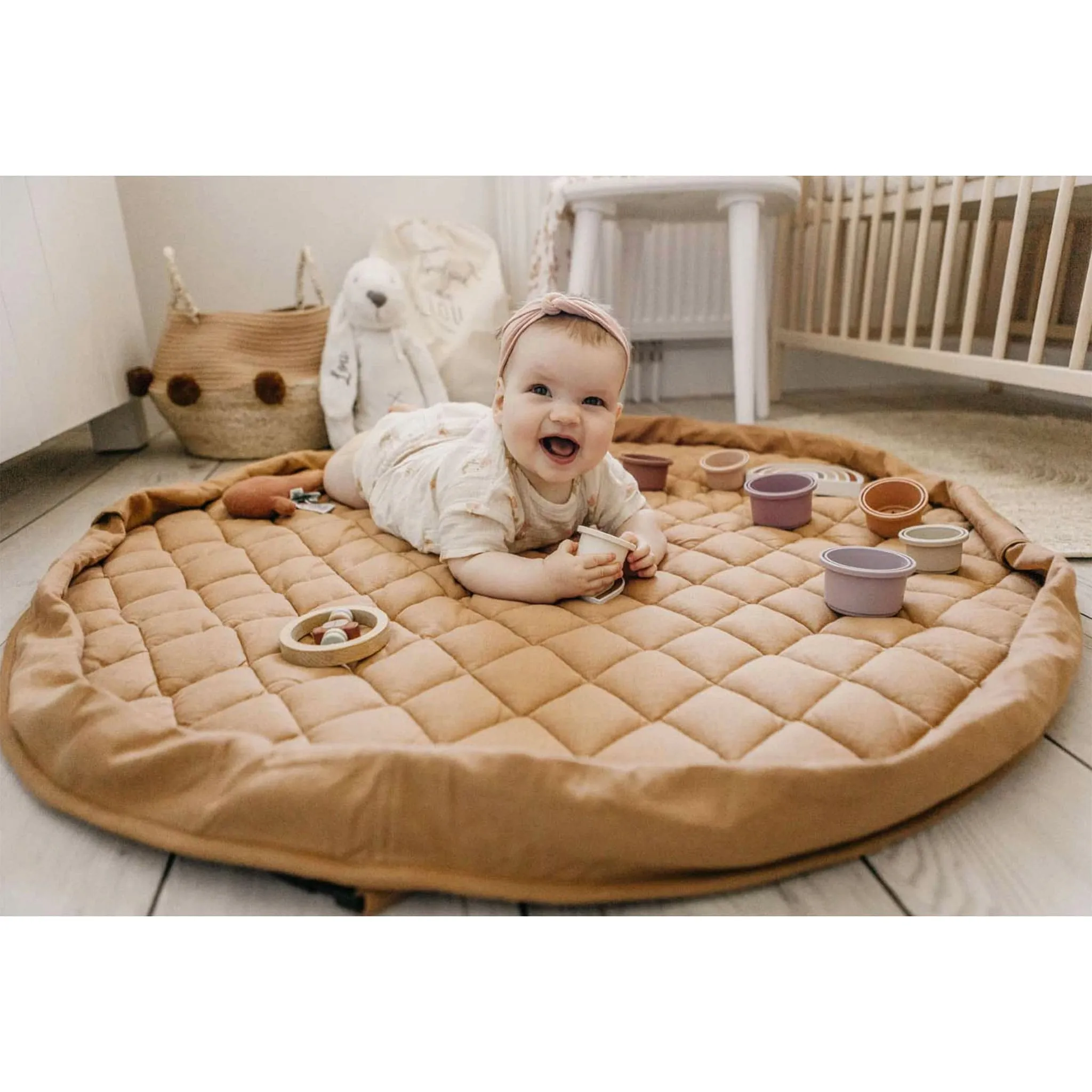 Play N Go Tapis de Jeu et de Rangement Play N Go 3-en-1 - Marron