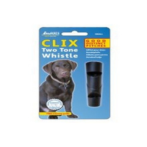 Apito para cães Clix de dois tons, preto