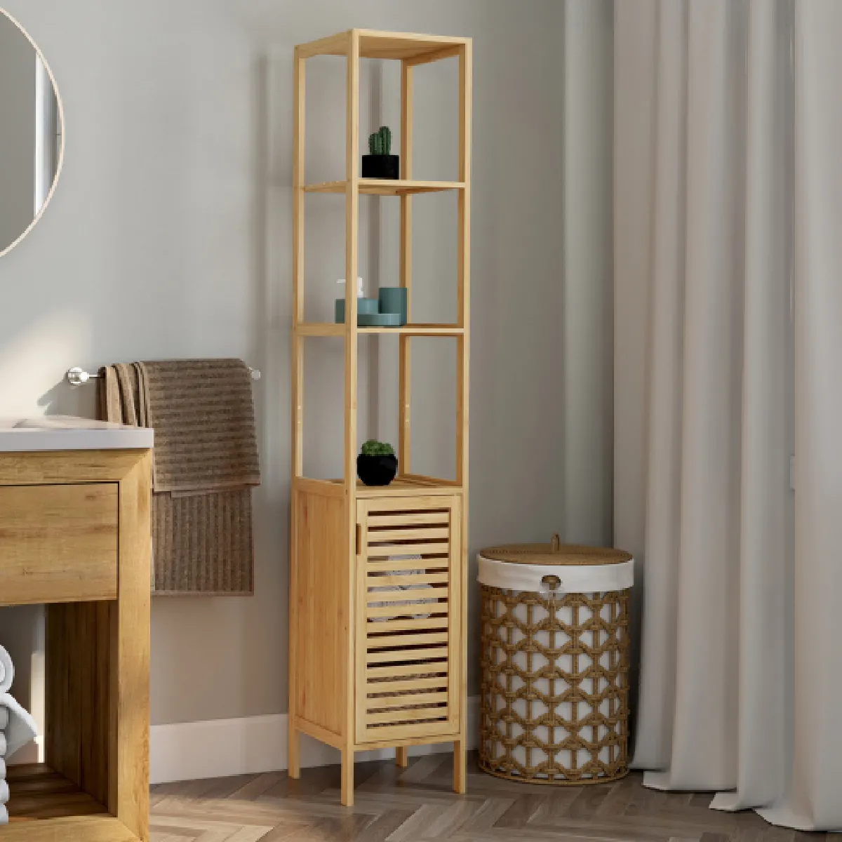 Idmarket Meuble colonne SDB BEA