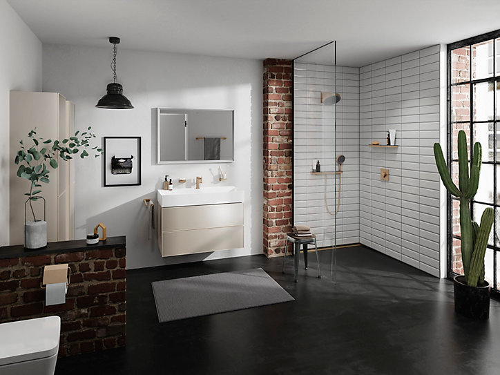 Porte rouleau papier toilette mural bronze Addstoris Hansgrohe