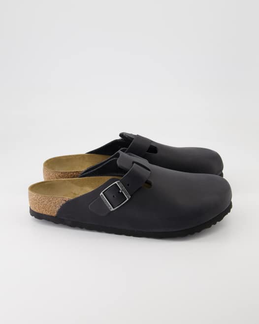 Birkenstock Boston Pantoletten in Schwarz