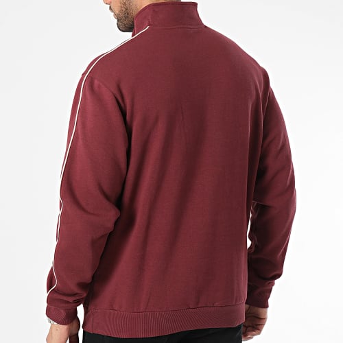 Sweat Col Zippé Quarter Bordeaux