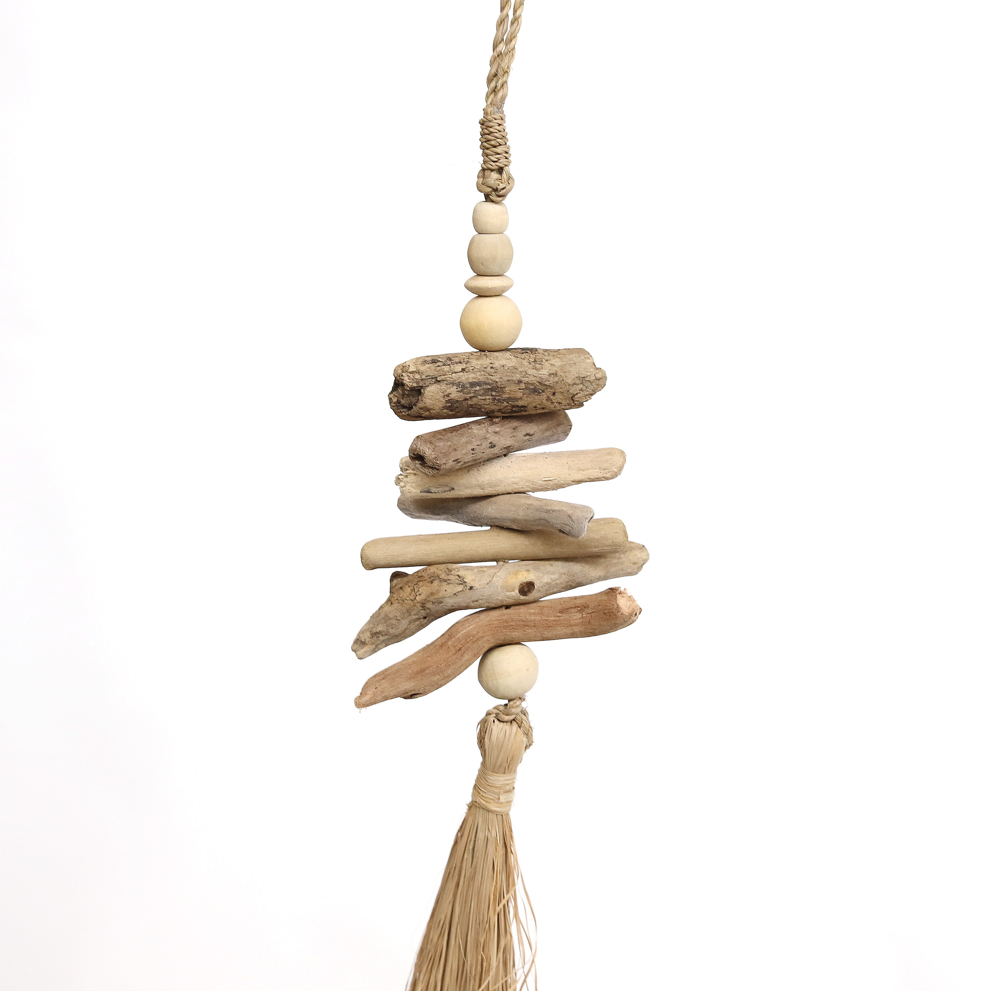 Aufhänger aus Seegras und Treibholz, H 60 cm, B 10 cm, L 3 cm von fischer's lagerhaus