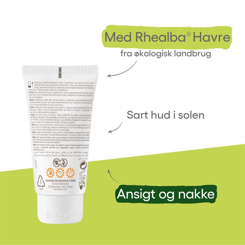 A-DERMA Protect Cream SPF 50+ Fragrance Free 40 ml