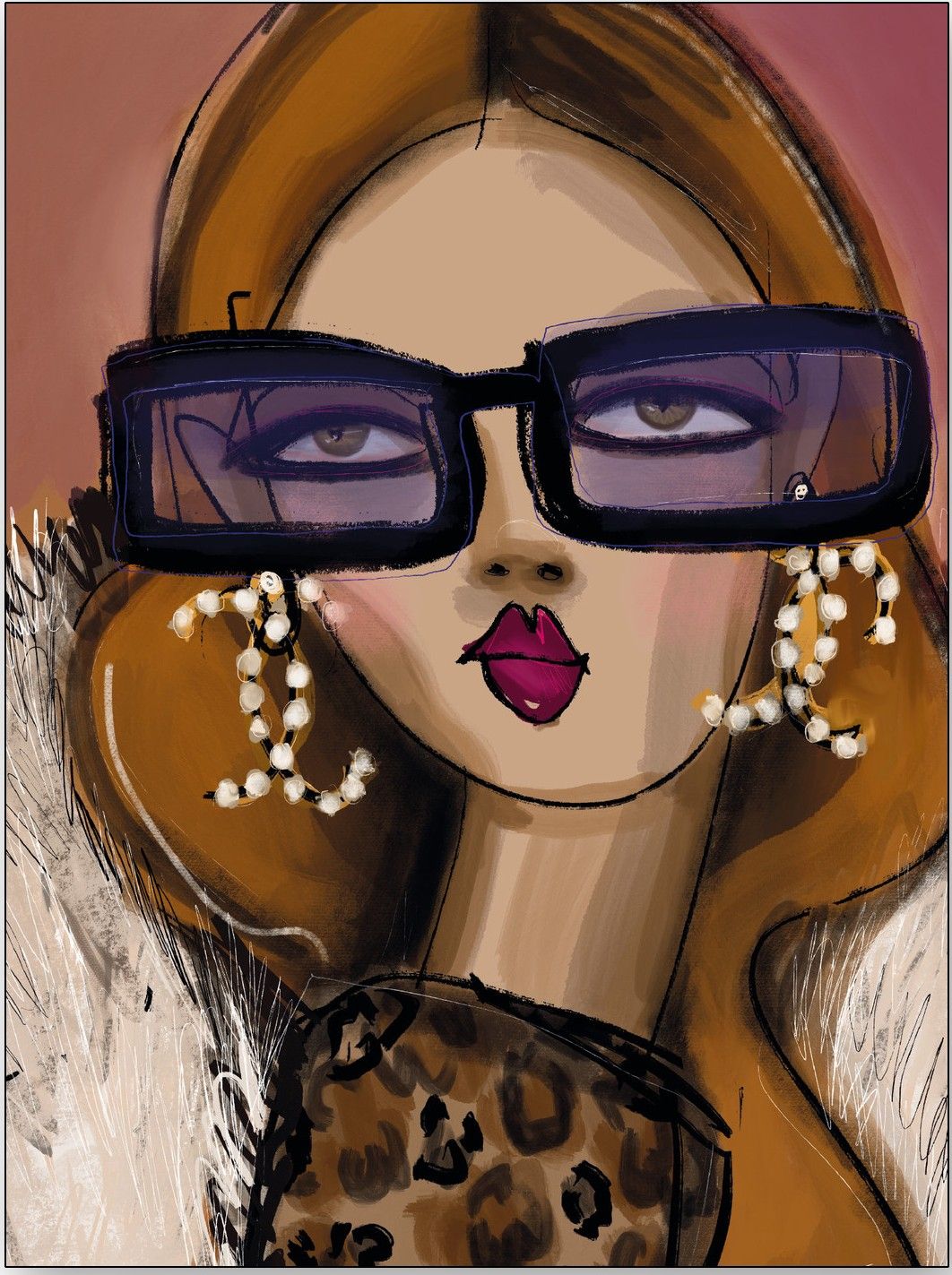 Wandkleed Diva
