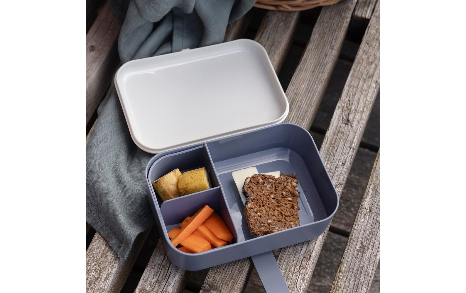 Lunchbox Silikonband Busy BuildersBrotdose mit Silikonband zum Verschliessen