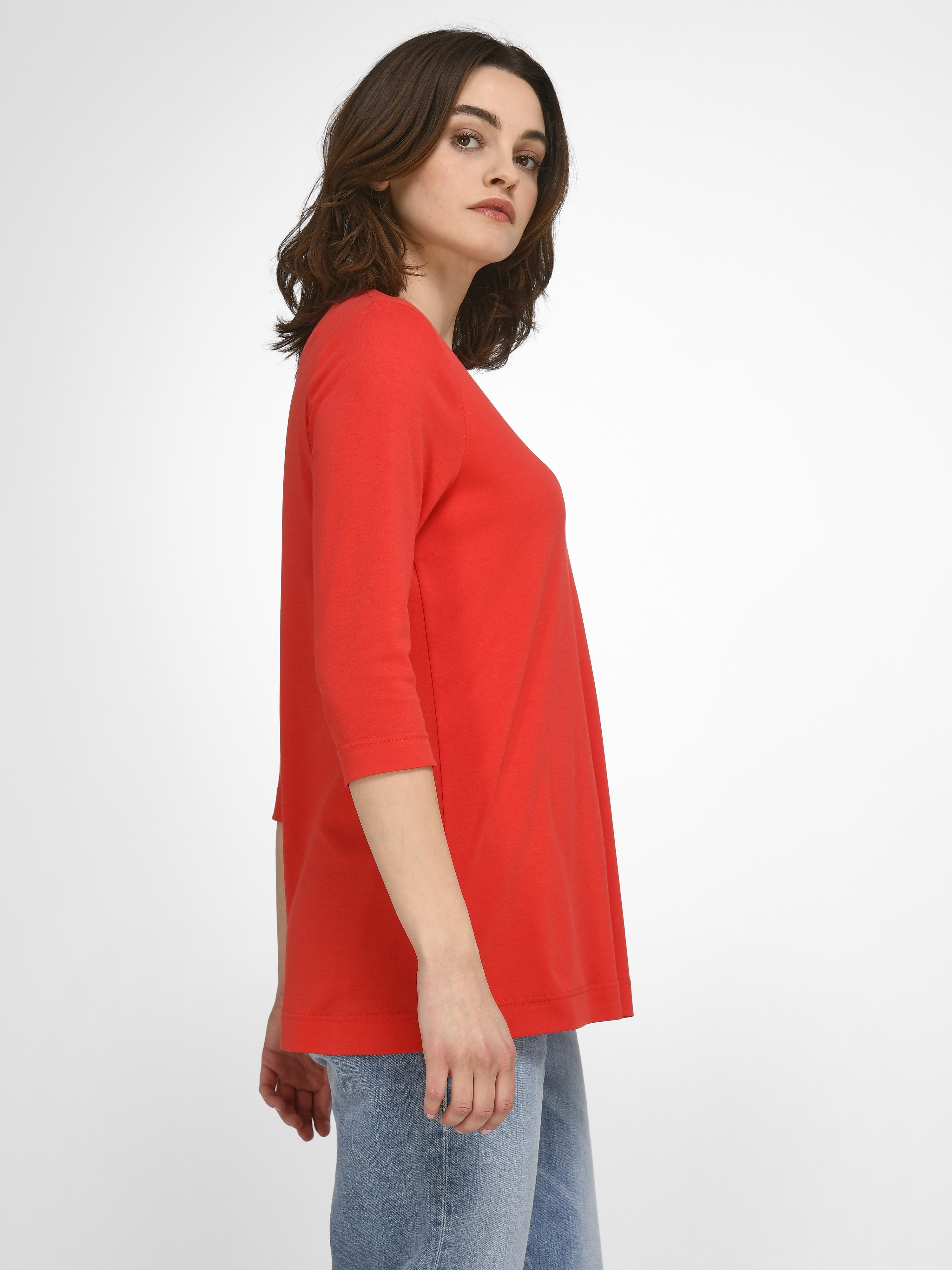 V-Shirt mit 3/4-Arm