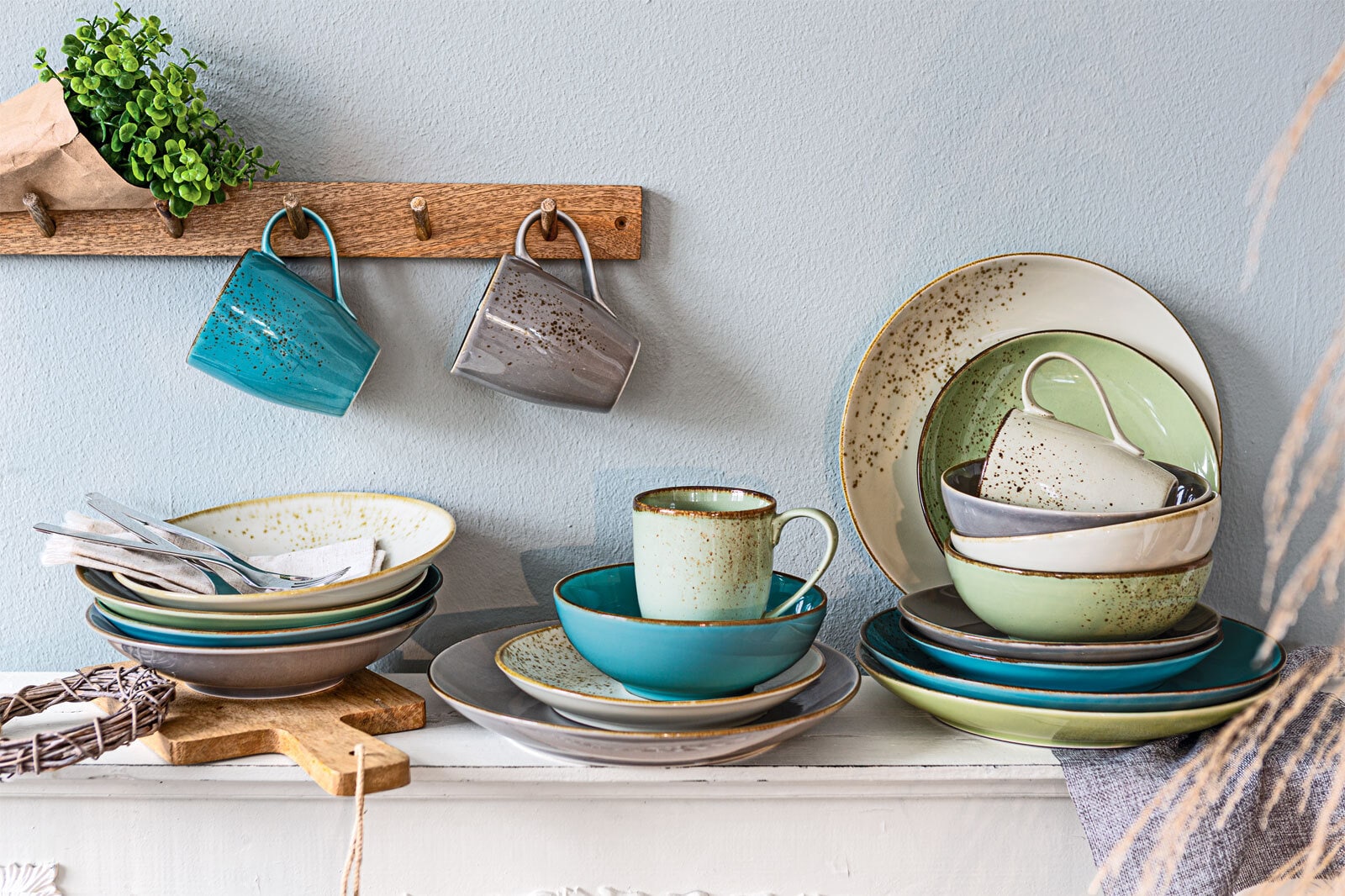 CreaTable Kombiservice NATURE COLLECTION 20-teilig mehrfarbig