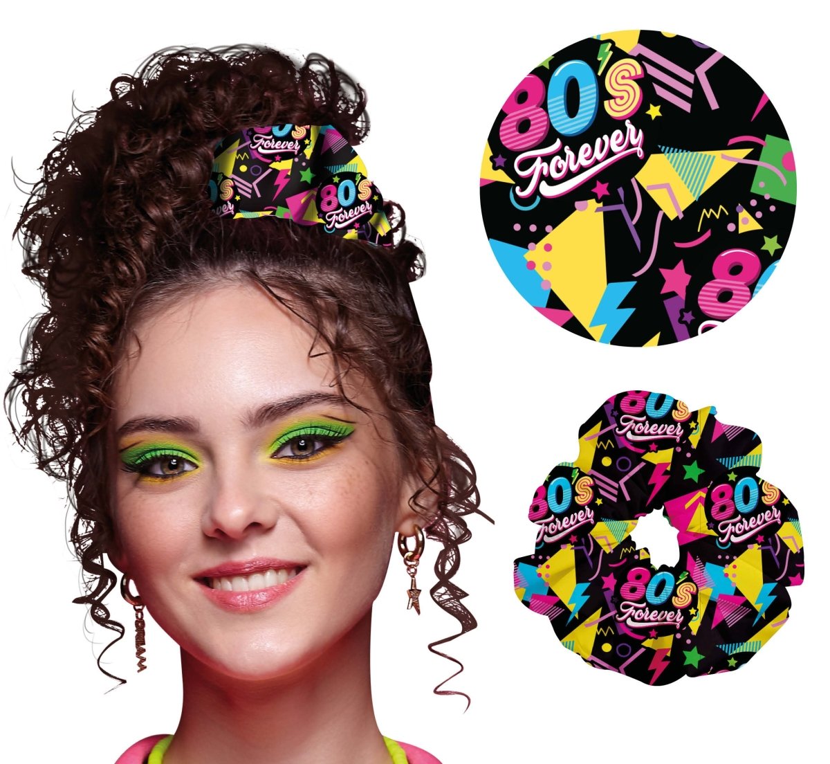 Neon 80S Scrunchie