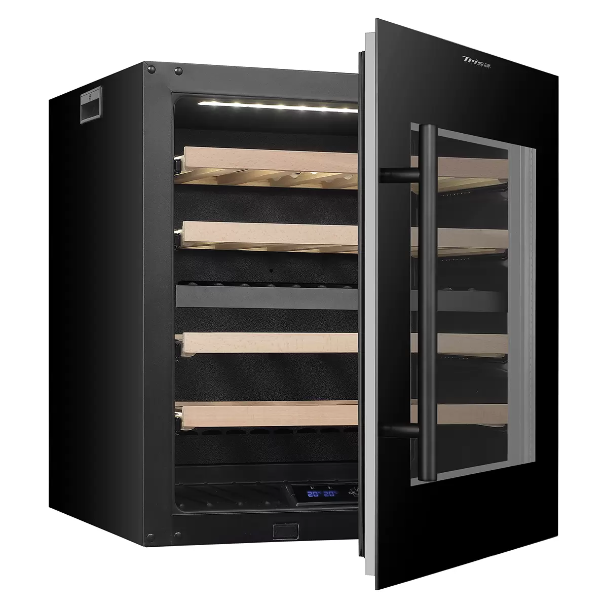 Einbau-Weinkühlschrank 69L Trisa Dual Zone Schwarz