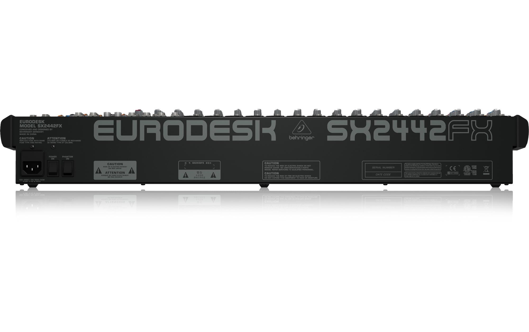Mischpult Eurodesk SX2442FX<br>Mischpult mit Rückkopplungs-Erkennungssystem