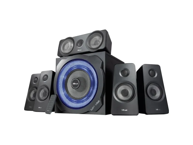Trust GXT 658 TYTAN - Højttalersystem - 5.1-kanal - 90 Watt (Total) - sort