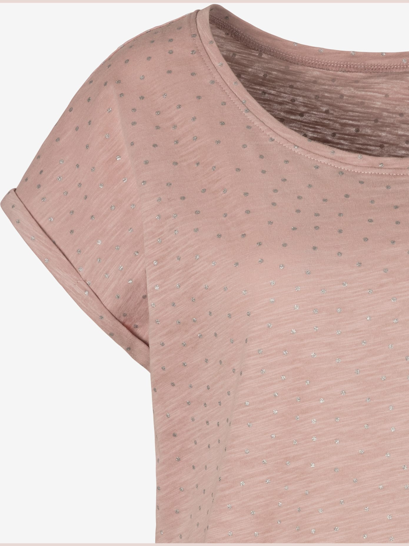 T-shirt vivance, petits pois pailletés couleur argent