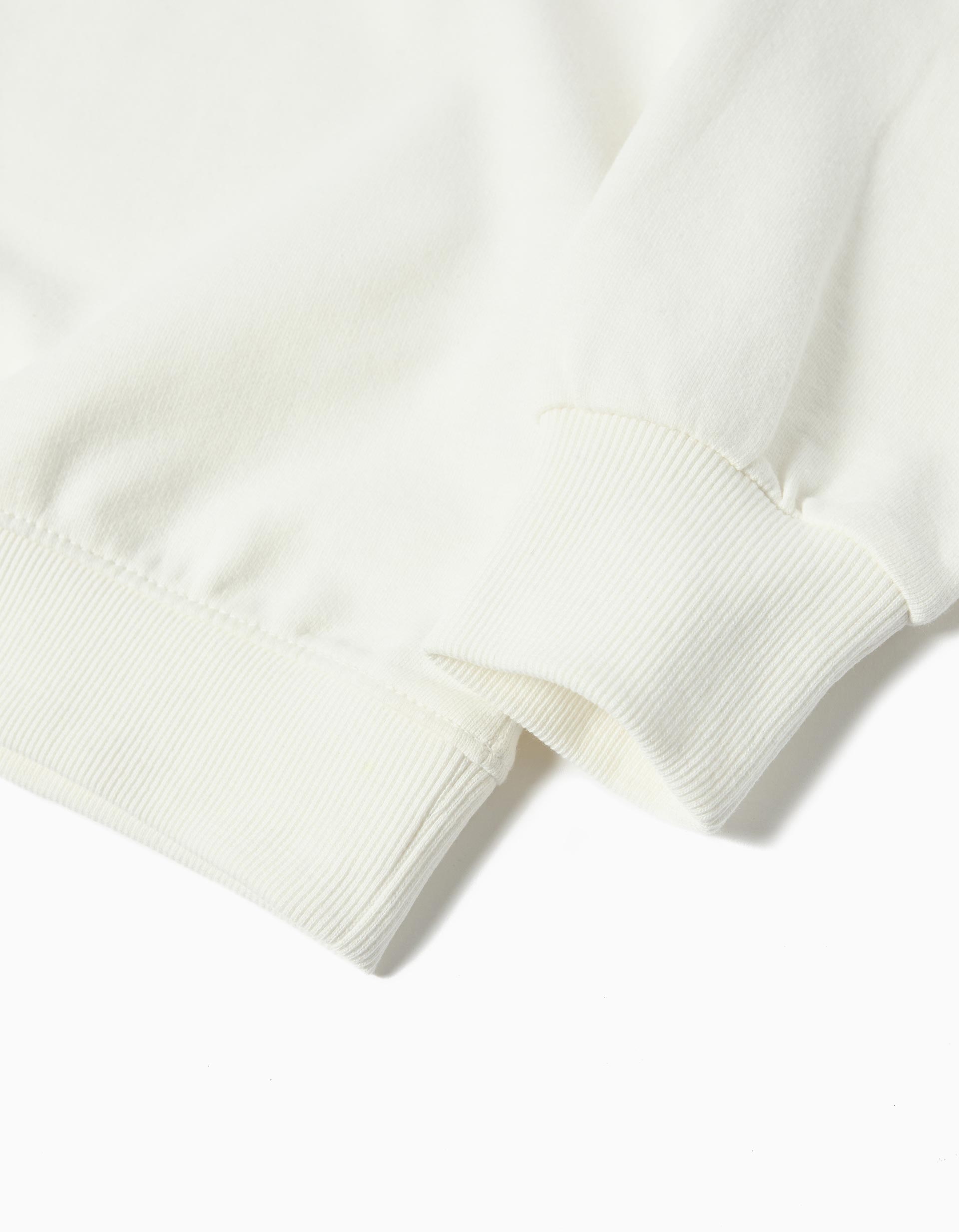 Sweatshirt de Felpa, Menina, Cru