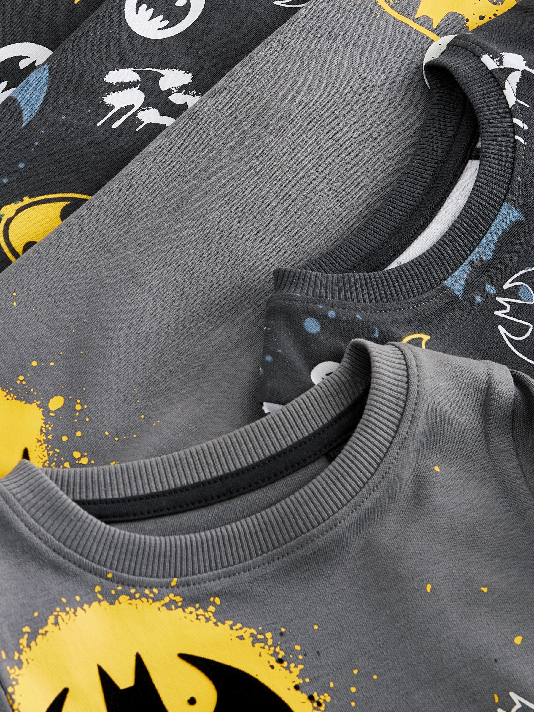 Zwart/grijs/geel Batman - Verpakking van 2 knusse pyjama's (9mnd-10jr)
