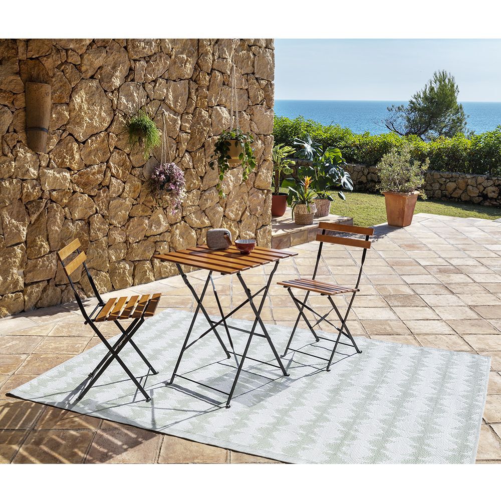 Chaise de jardin pliante Bali métal bois