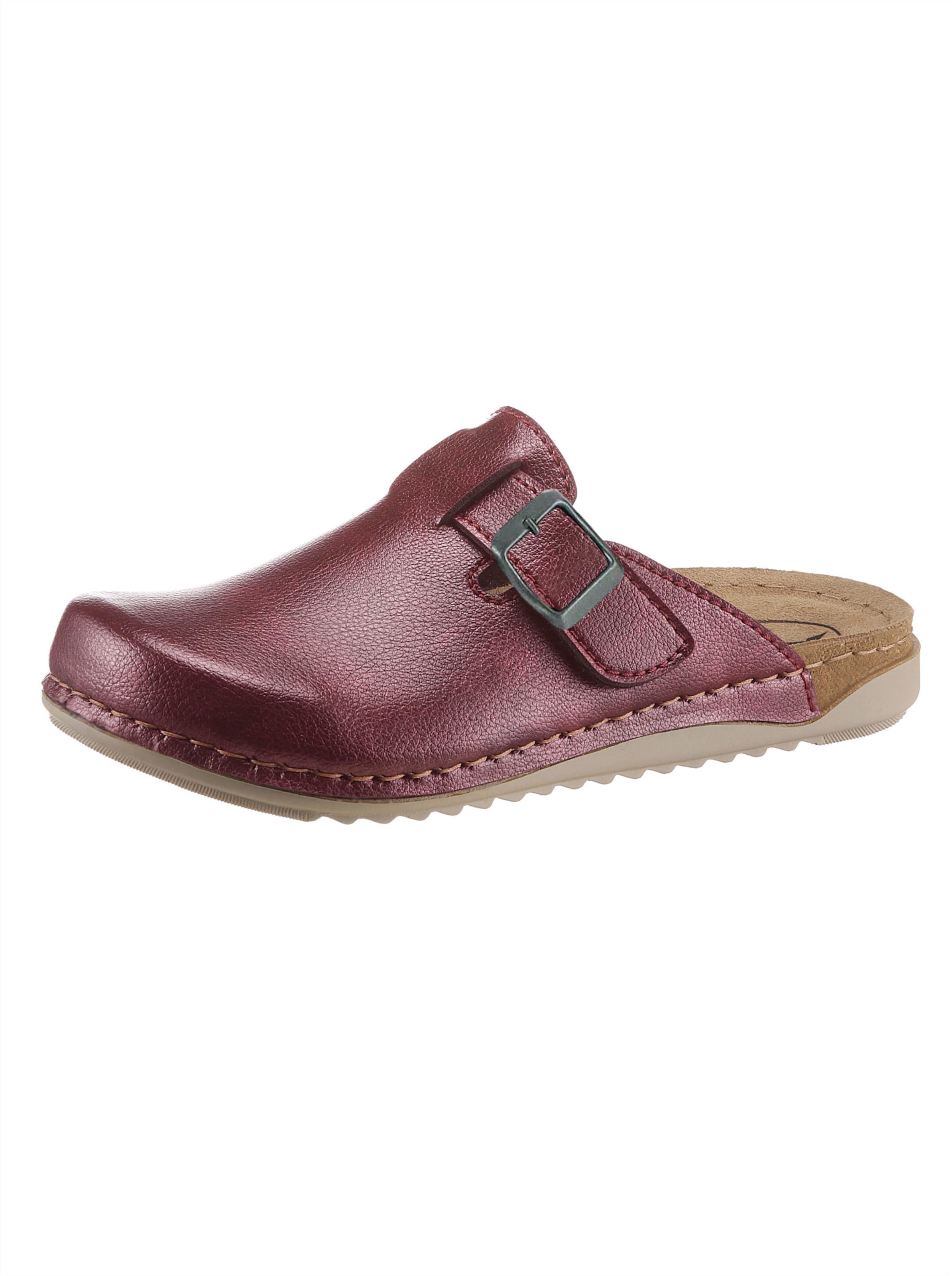 Franken Schuhe Clog in bordeaux