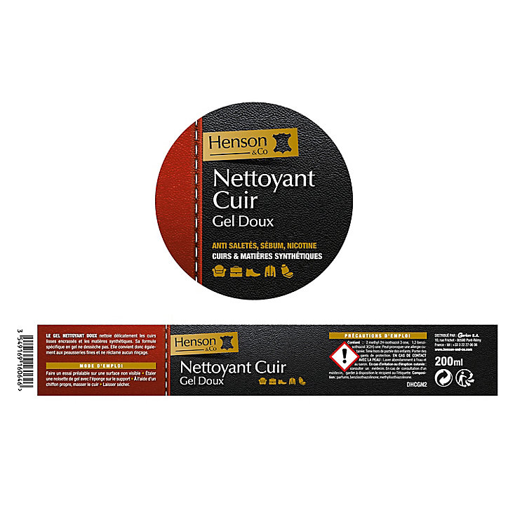 Gel nettoyant doux pour cuirs Henson & Co 200ml