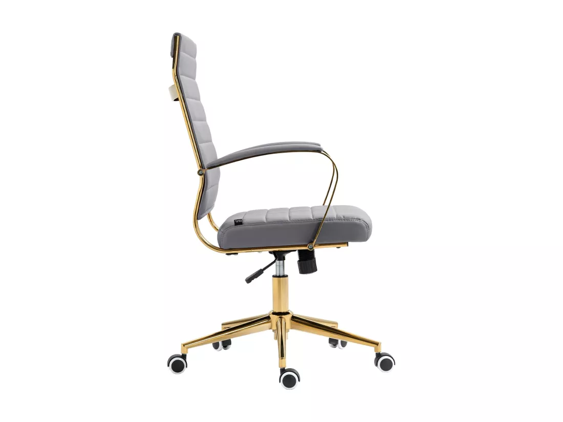 Chaise de bureau - Similicuir & Blanc - Gris - Havanna