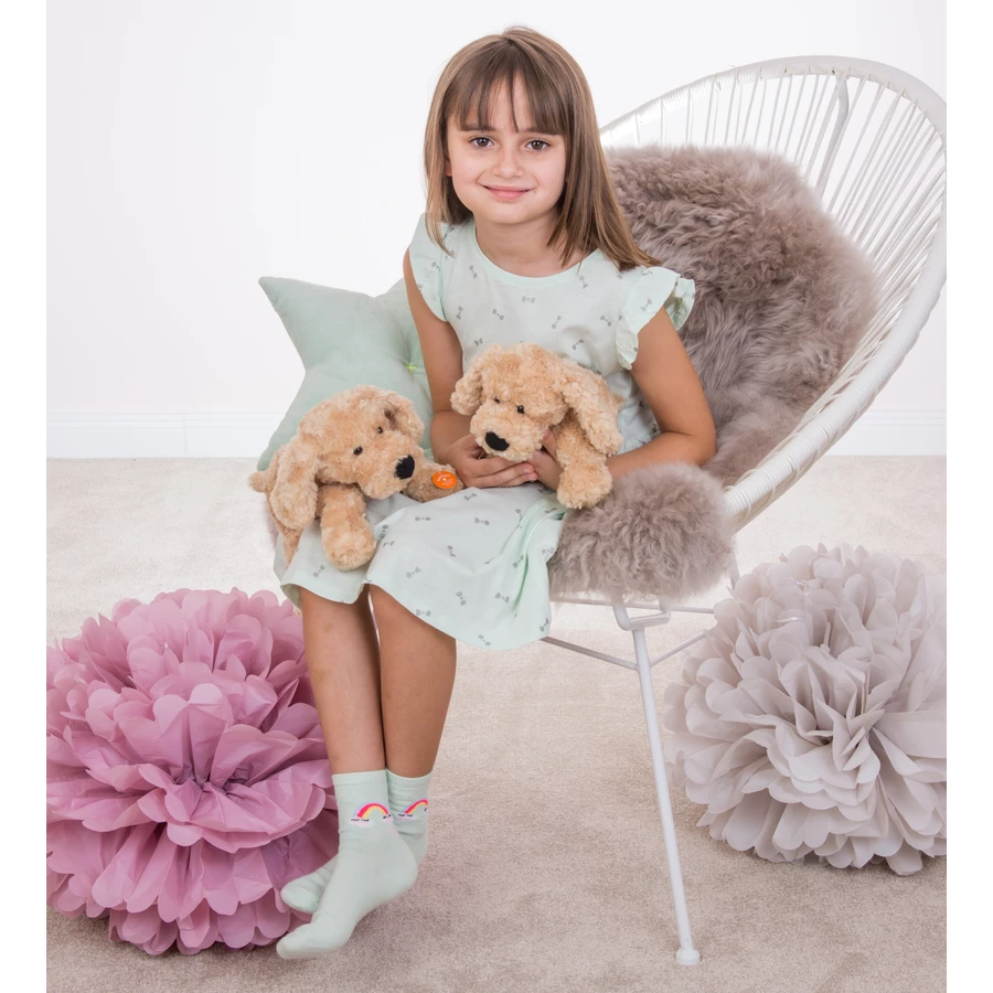 Teddy HERMANN® Schlenkerhund beige, 28 cm