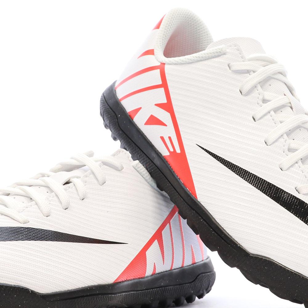 Nike Chaussures de Foot Blanc/Rouge Junior Nike Vapor 15 Club TF
