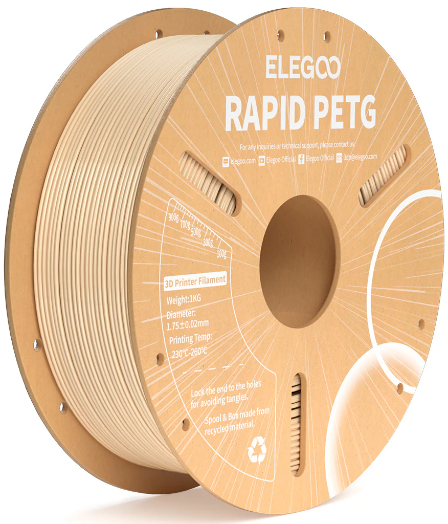Elegoo  Rapid PETG Beige, 1,75 mm / 1000 g    PETG Material für den Hochgeschwindigkeitsdruck in Beige