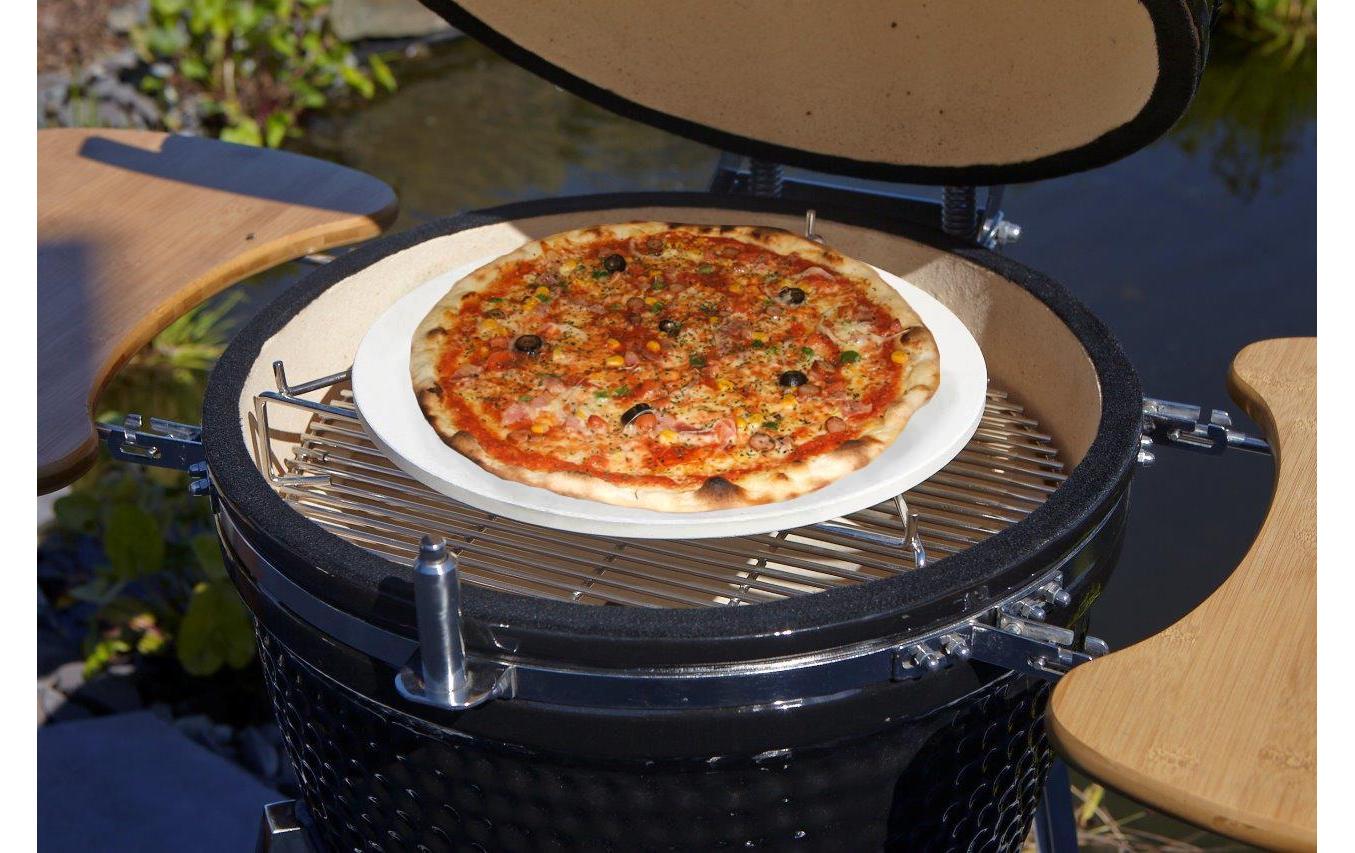 Kamado Set, 8-teilig, Schwarz<br>Kamado-Ofen