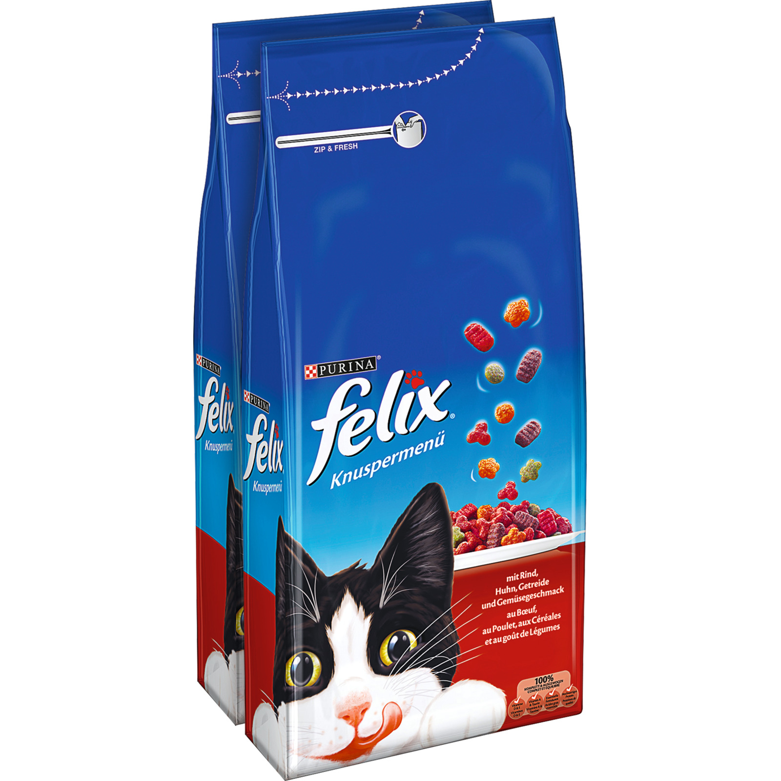 Felix Knuspermenü mit Fleisch & Geflügel 2 x 2 kg