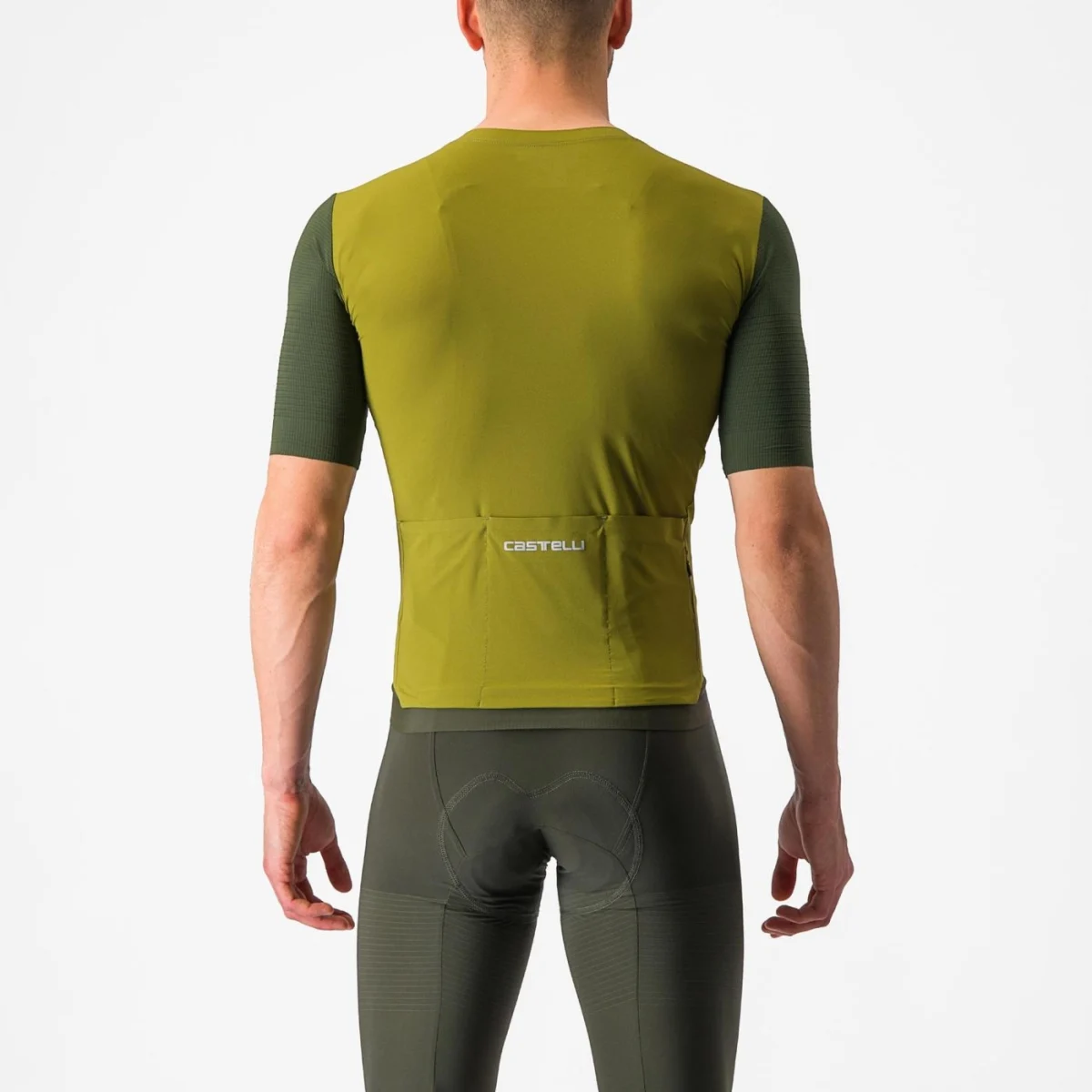 Castelli Premio Black kortærmet cykeltrøje herre Avocado Green