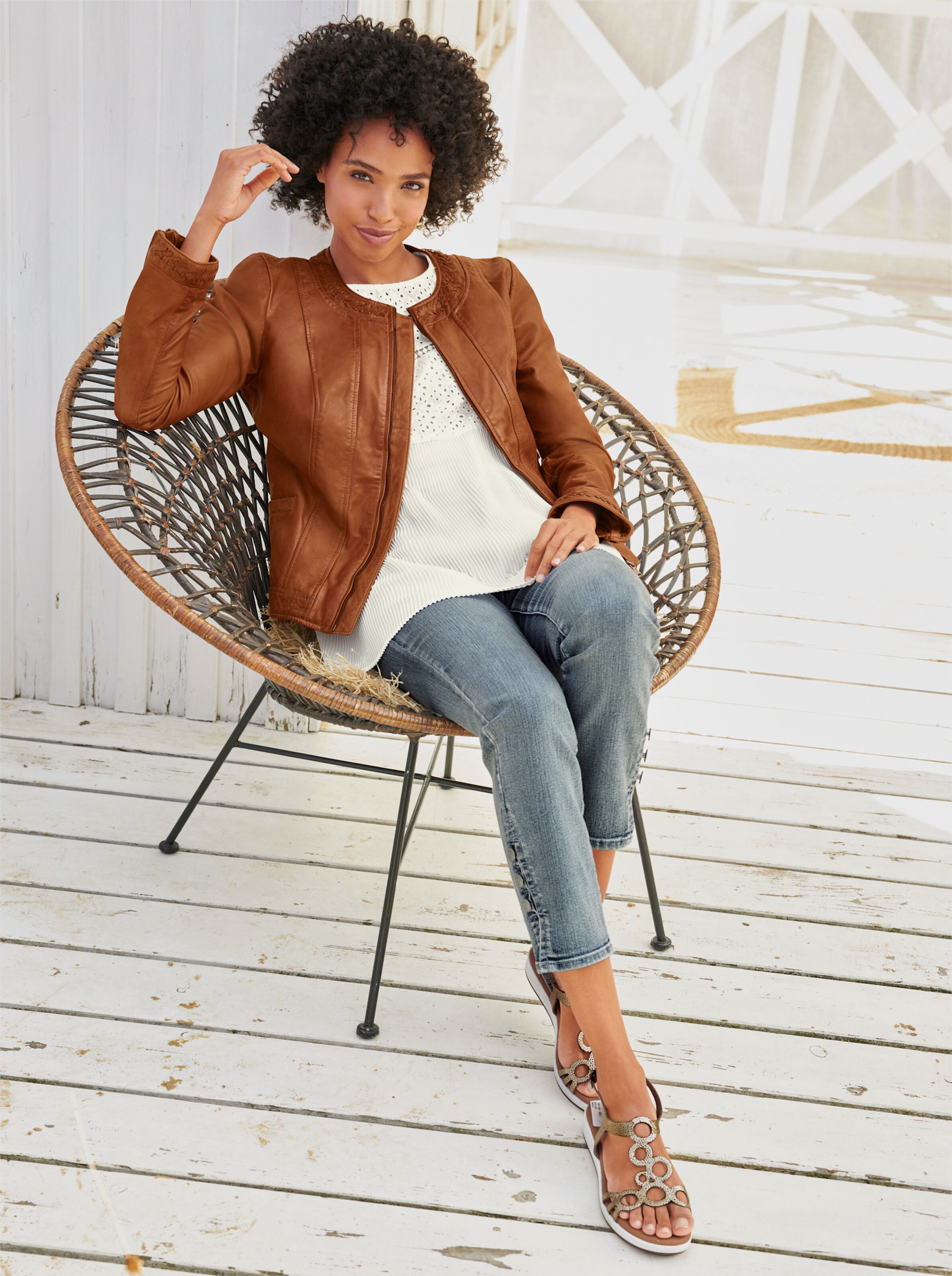 Leder-Jacke
