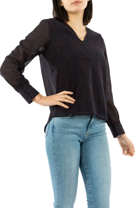 tee shirt manches longues only beatrice bleu