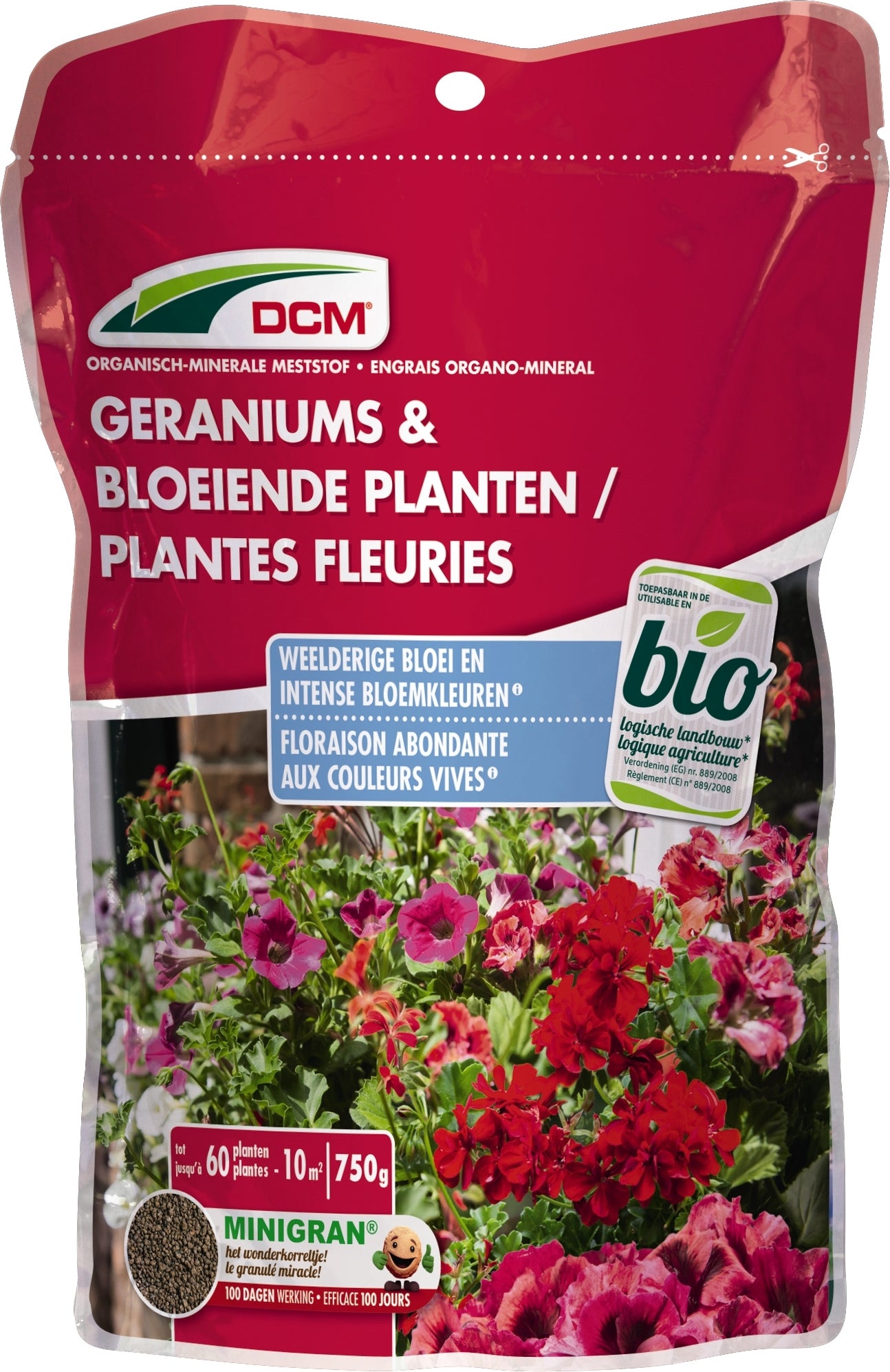 DCM siertuinmeststof Geraniums en Bloeiende planten 750 gr