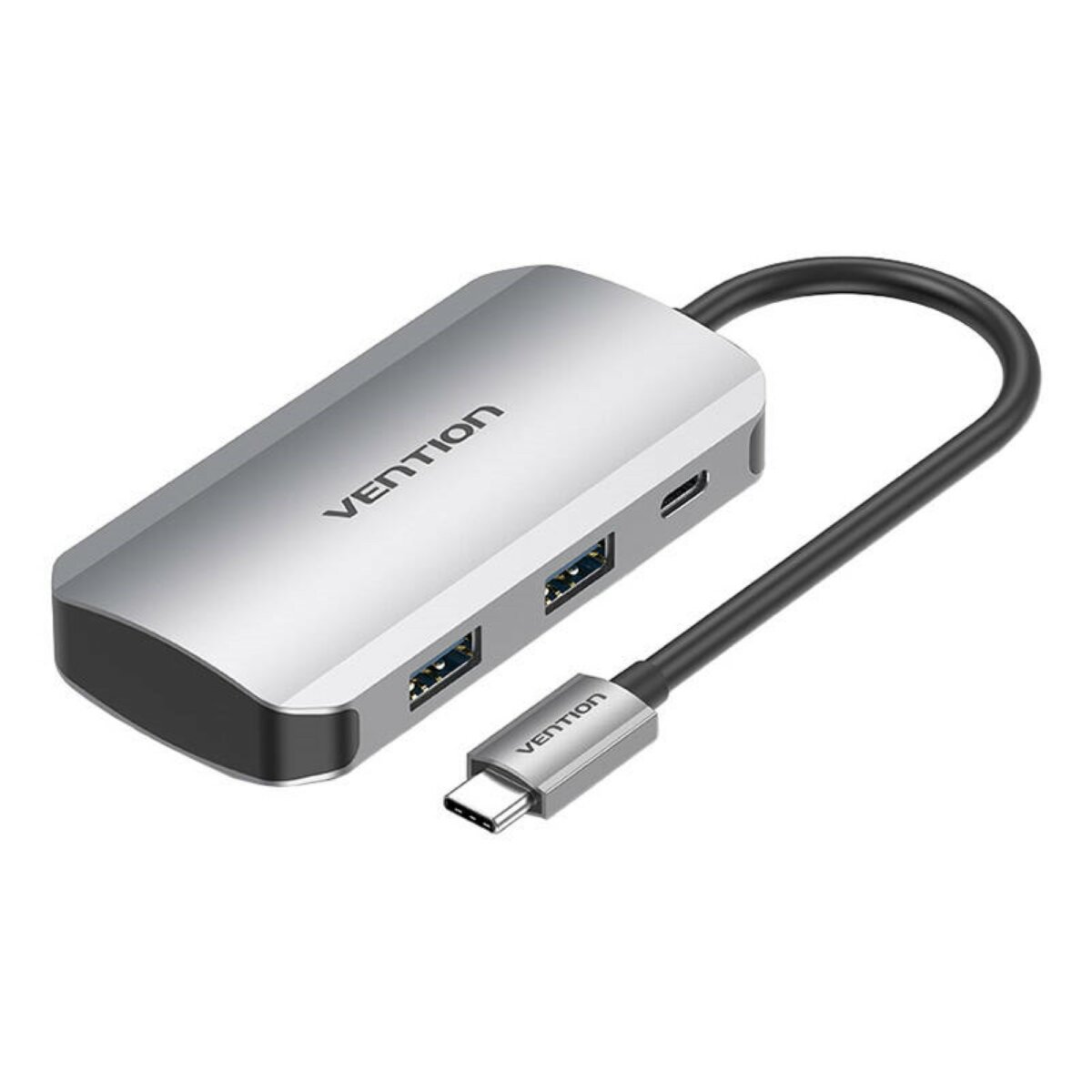 5in1 HUB USB-C Dockingstation in Grau kompatibel mit mehreren Systemen