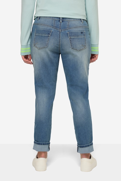 Boyfriend-Jeans, 5-Pocket, mit recyceltem Polyester