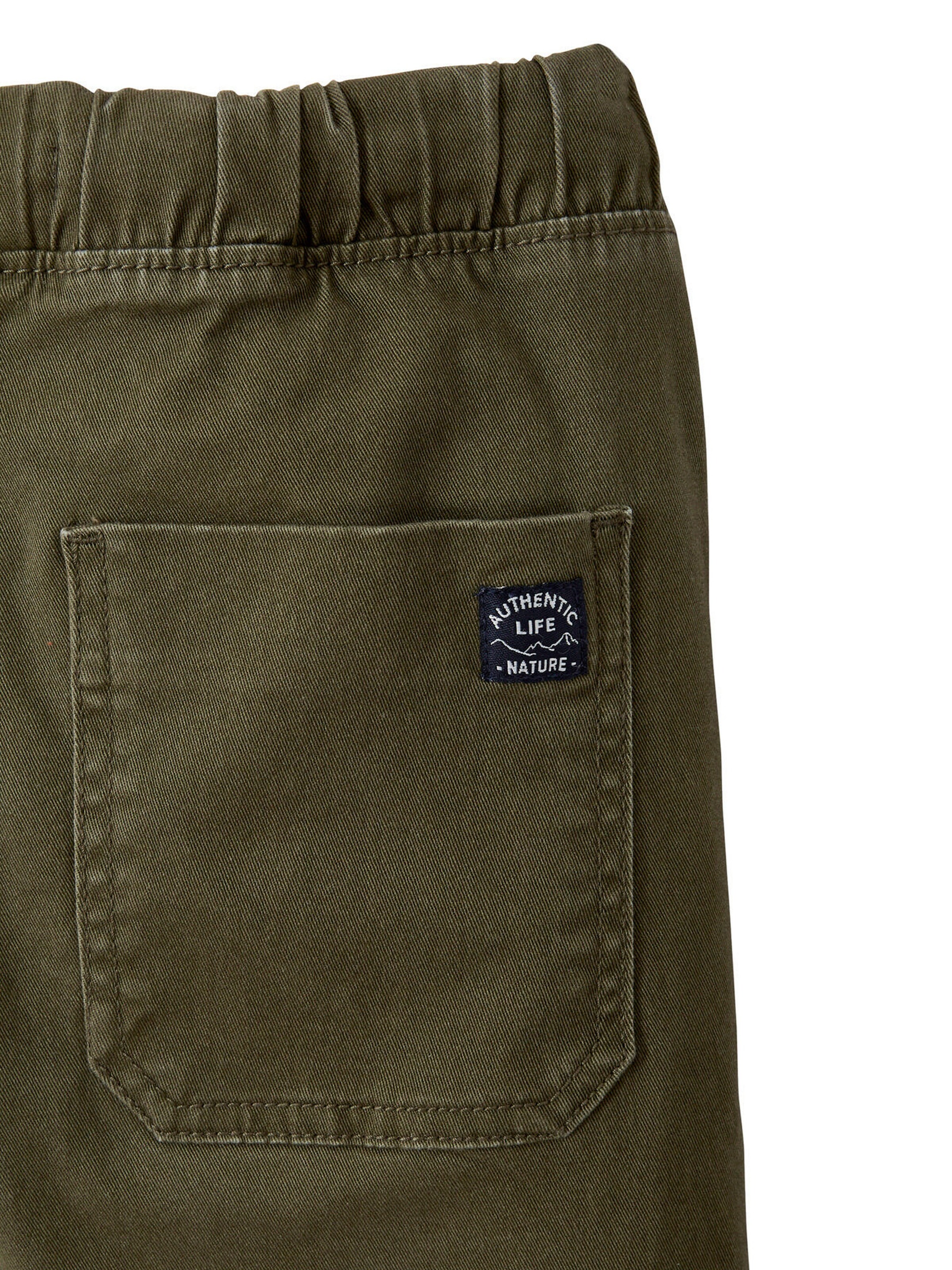 Vertbaudet Jungen Cargohose mit Dehnbund, Bundweite verstellbar dunkelkhaki