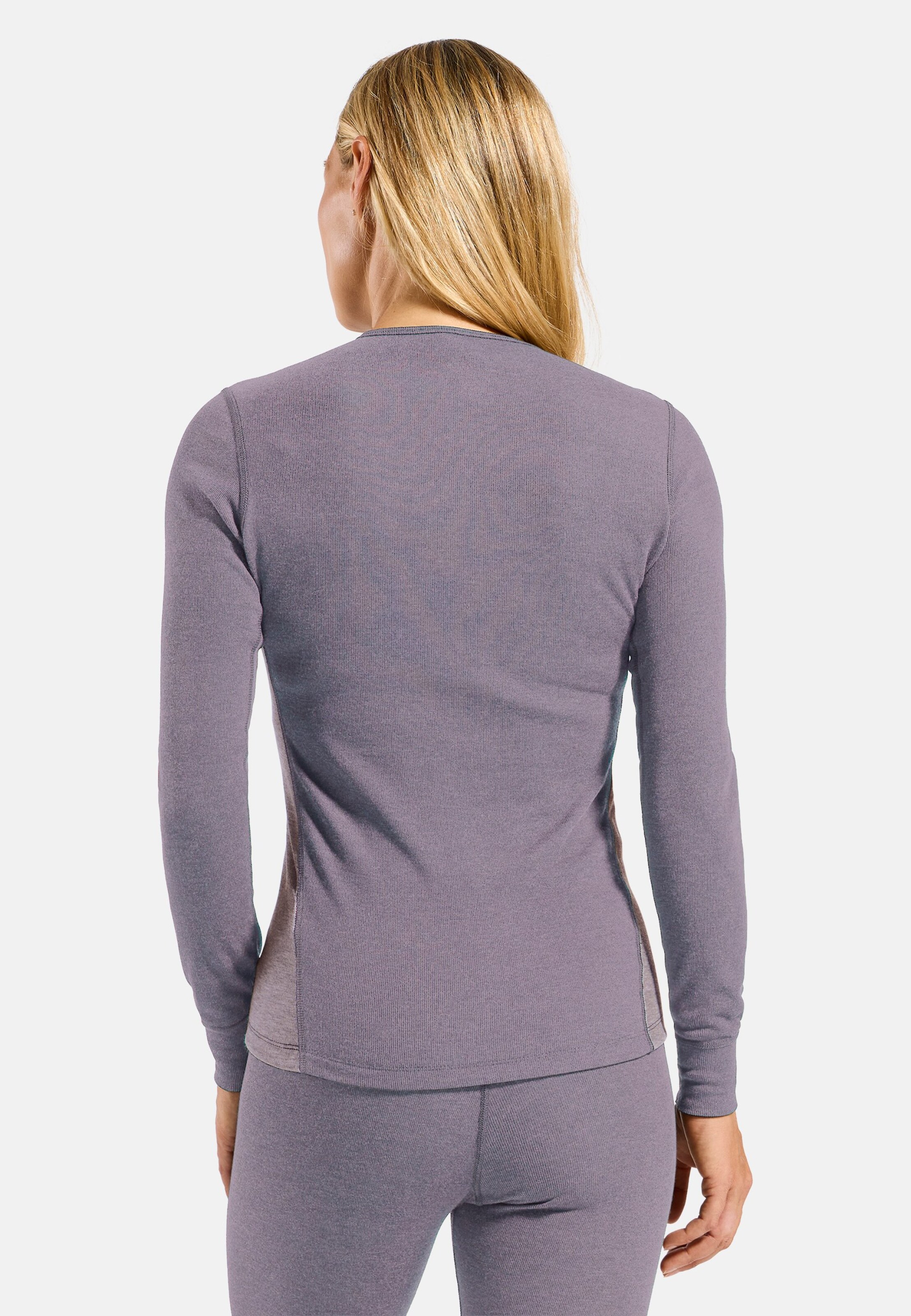 Active Warm Base layer Set in gray ridge - misty lilac
