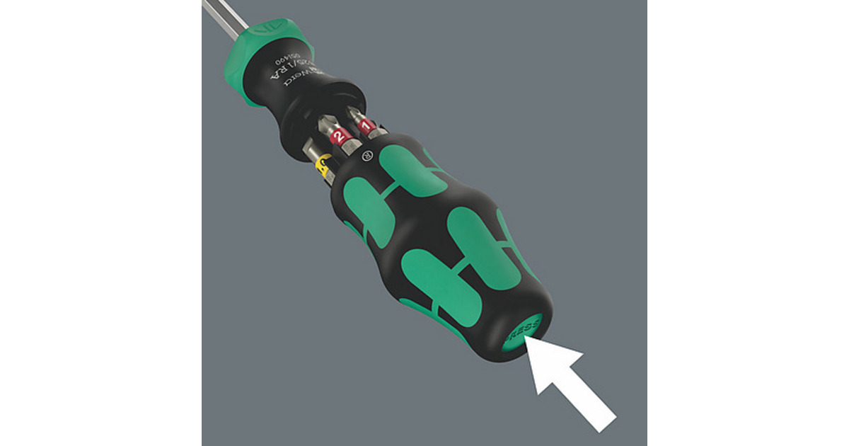 WeraKraftform Kompakt 27 RA 1, 6‑delig bitset  (Zwart/groen)