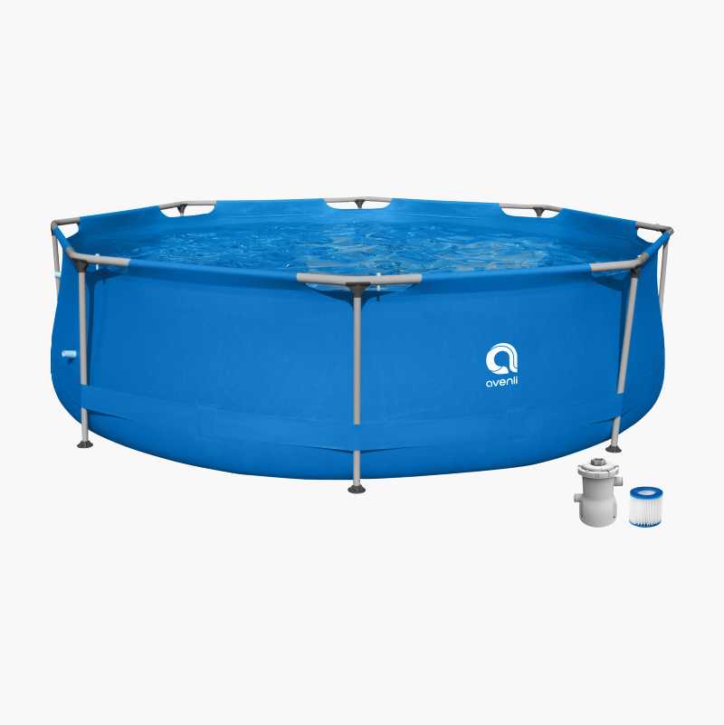 Badebasseng, med pumpe, 300 cm, 4 383 liter